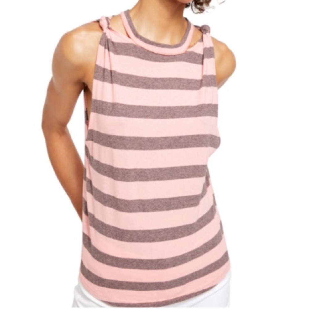 Free People Twist Tank Top in Coral